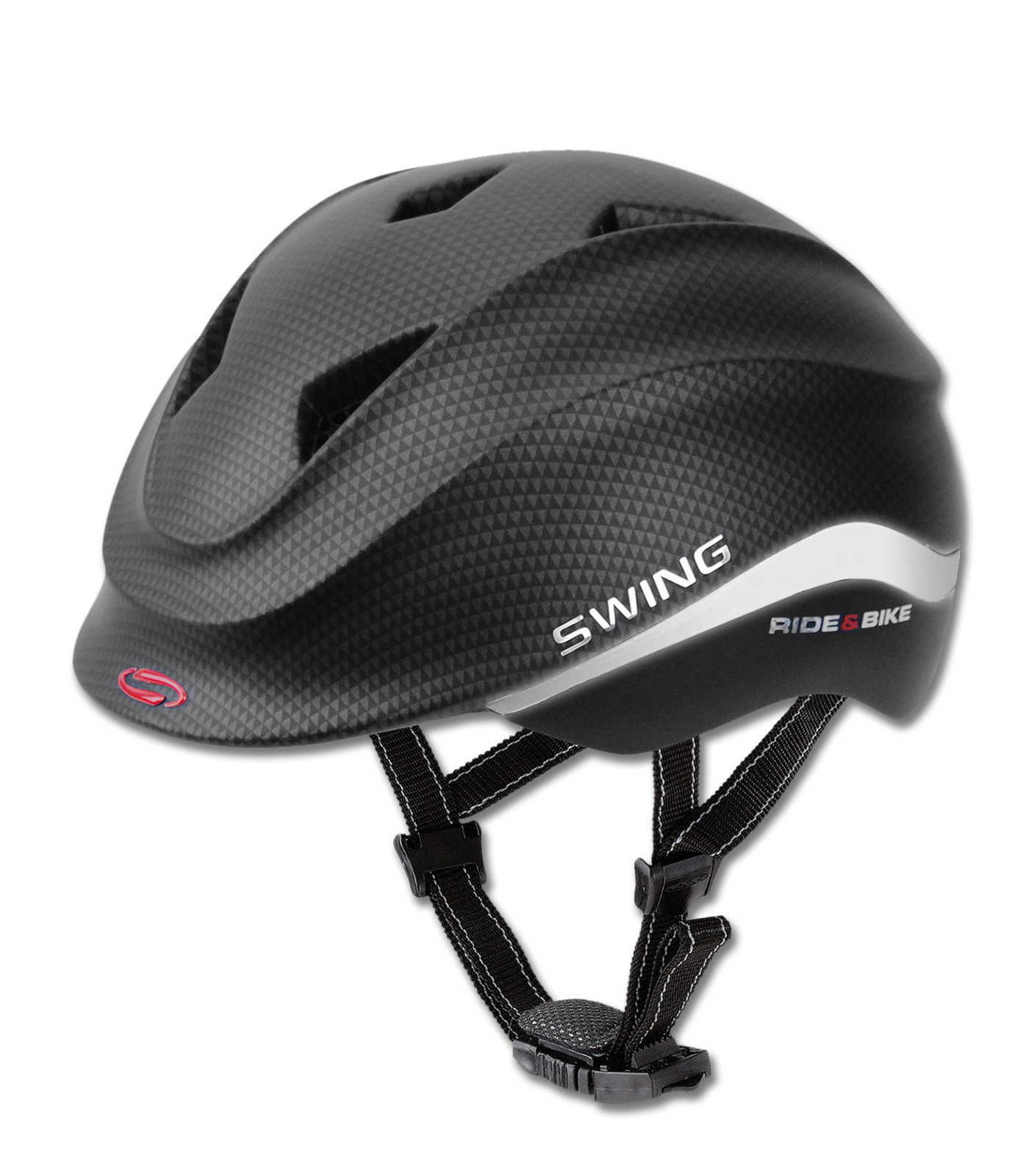 Swing Kinderreithelm K4 Ride & Bike, schwarz matt metallic,