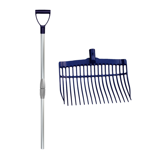 Dunggabel kunststoff mit alu. Stiel in einem Karton