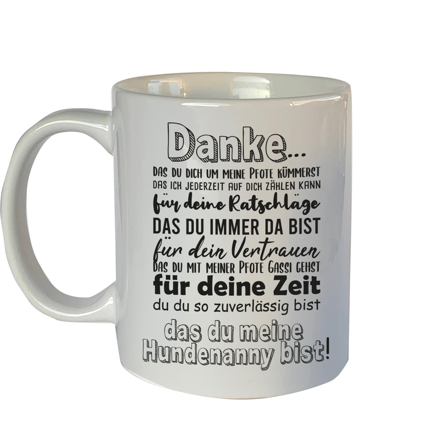 Tasse mit Motiv: Danke Hundenanny