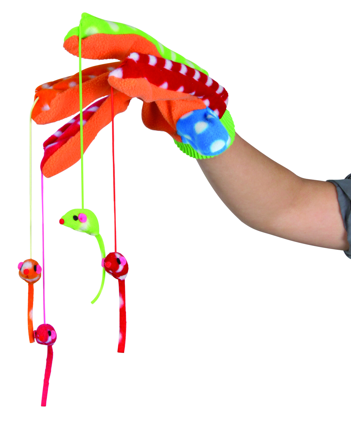 Handschuh mit 4 Mäusen am Gummiband