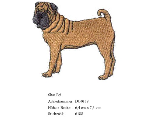 Bruststick Shar Pei