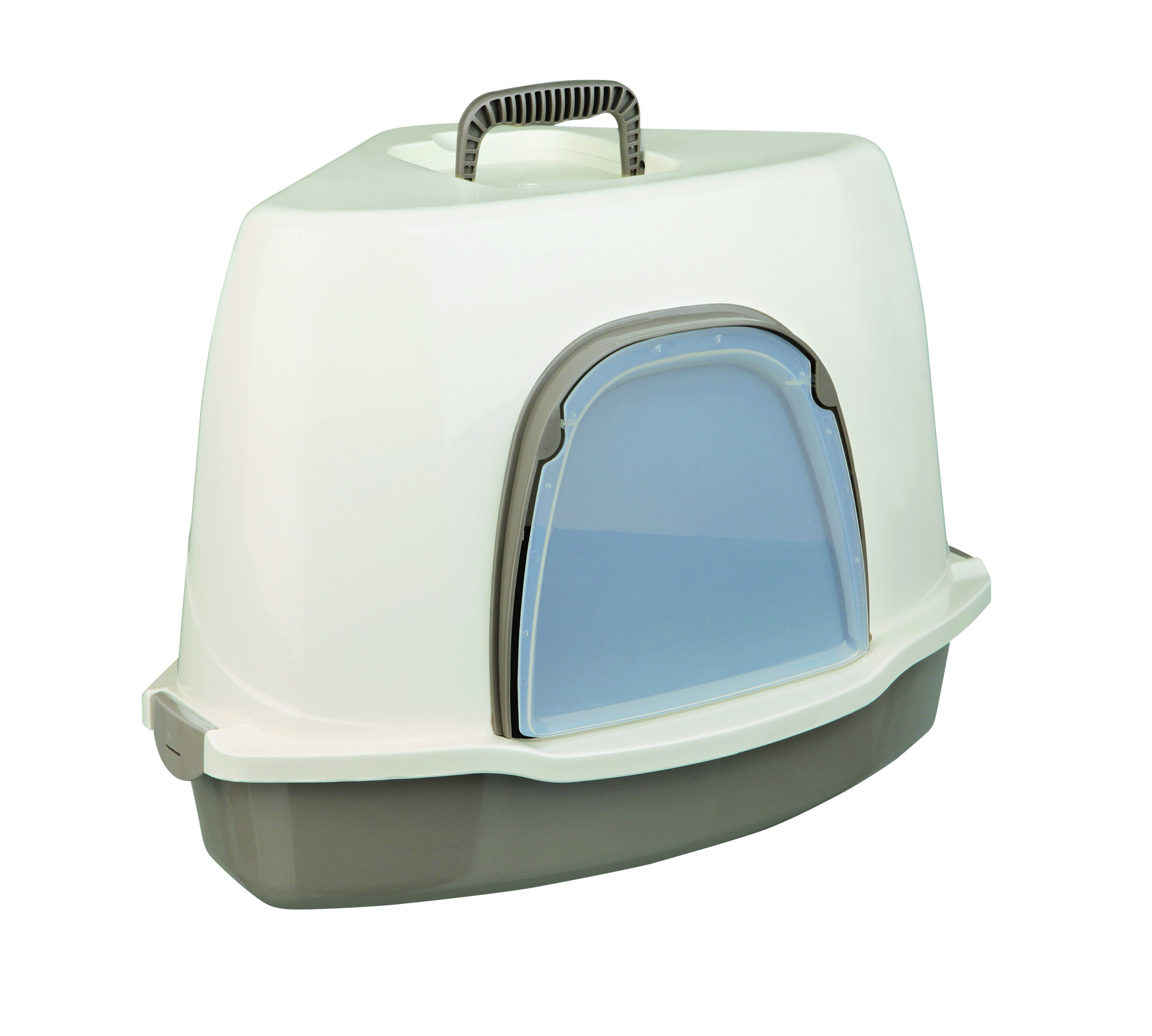 Ecktoilette Alvaro, 55 x 42 x 42/42 cm, taupe/creme