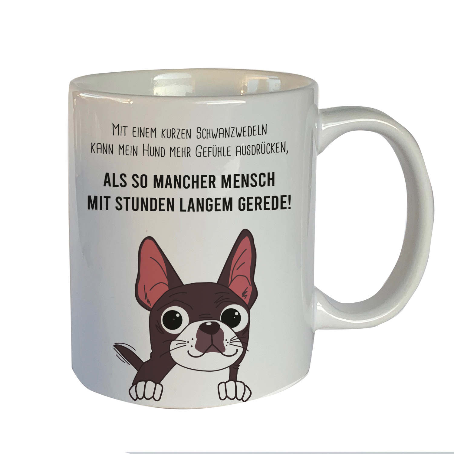 Tasse  mit Motiv: Mit einem kurzen Schwanzwedeln