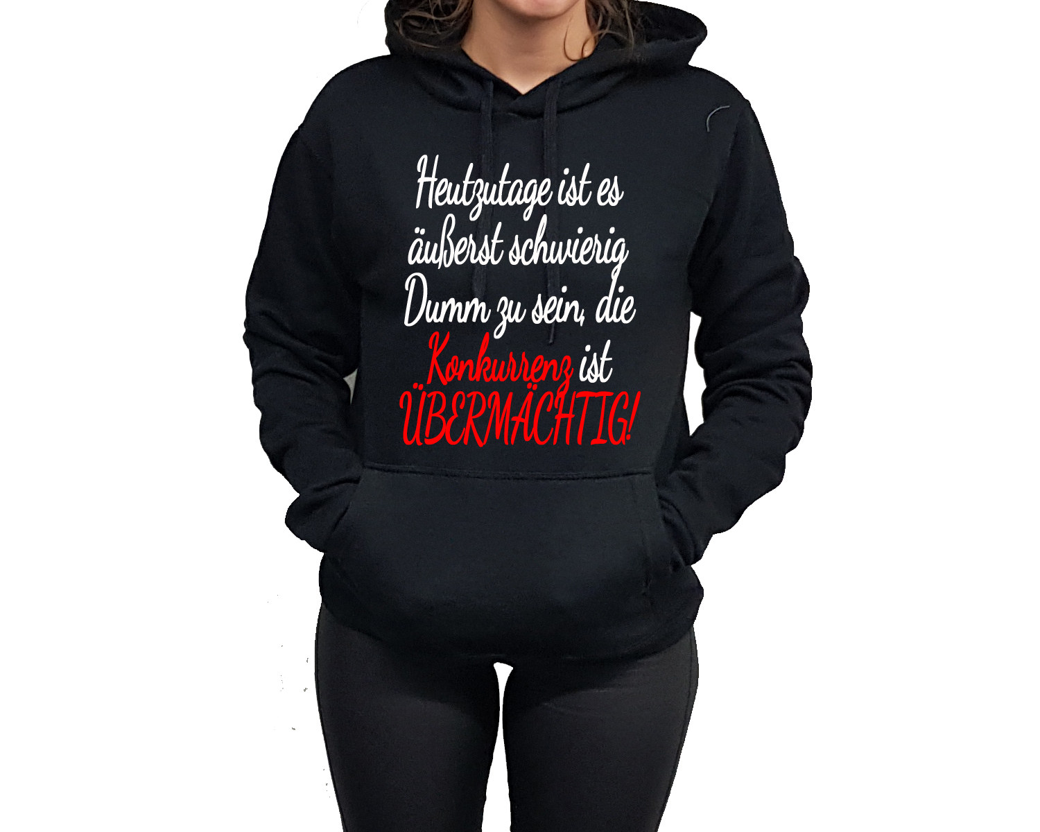 Hoodie Druck Dumm zu sein