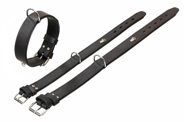 Rondo Halsband Leder schwarz 75 cm x 45 mm