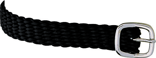 SPORENRIEMEN PERLON SCHWARZ 45CM VERCHR. SCHNALLE
