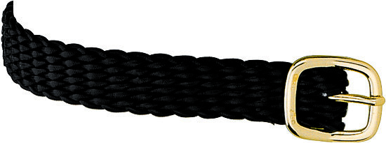 SPORENRIEMEN PERLON SCHWARZ 50CM VERCHR. SCHNALLE