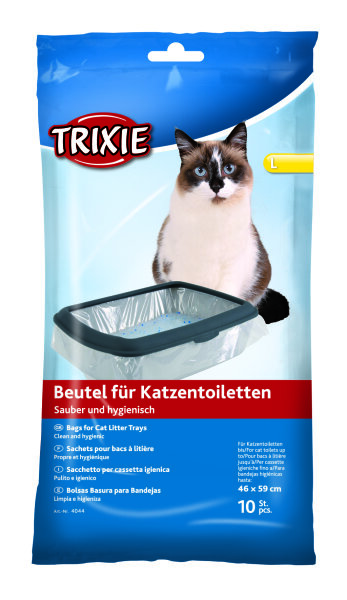 Katzentoilettenbeutel, L: bis 46 x 59 cm, 10 Stück