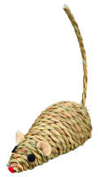Maus und Rolle mit Federn, 9 cm / Ø 4 x 4 cm