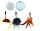 Crazy Mouse mit Wechselspielzeugen, 12 cm