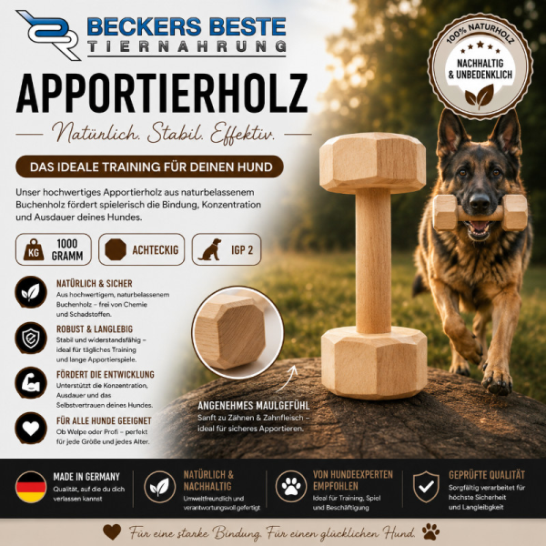 Apportierholz 1000 g (Achteckig)
