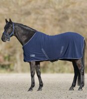 Fleecedecke Economic mit Kreuzgurt, navy, 135cm