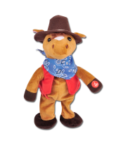 Pferd Fritz mit Hut & roter Weste