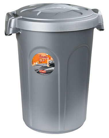 Futtertonne Tom, 16 kg, 46 l, 44,5 x 40,0 x 61 cm, grau
