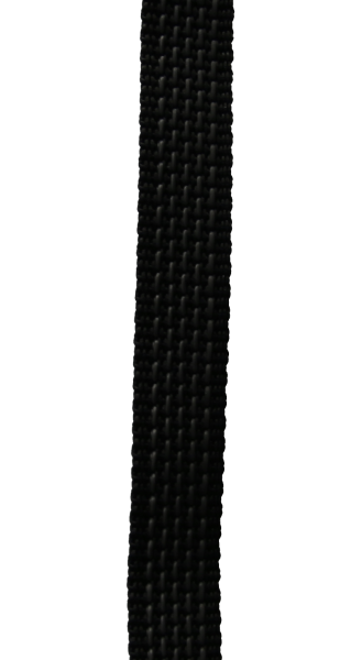 Gummierte Leine, 16 mm breit, schwarz einfach