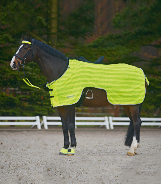 Reflex Ausreitdecke m. Sattelauschnitt neon gelb 125 cm