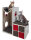 Cat Tower Nevio, 70 cm, lichtgrau/grau/rot