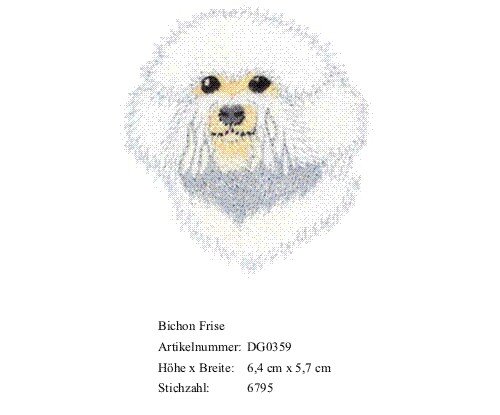 Bruststick Bichon Frise