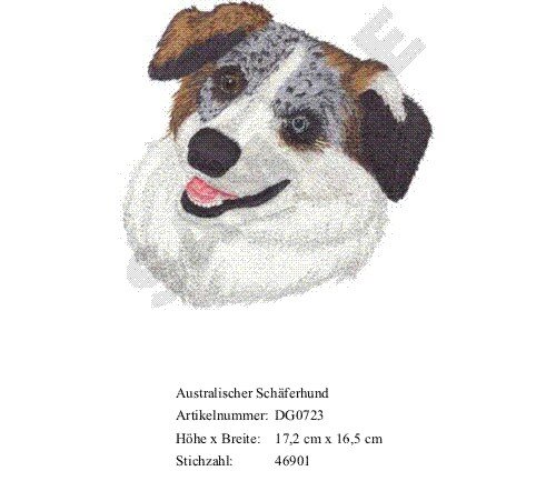 Rückenstick Australian Shephard