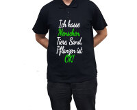 Poloshirt mit Druck Ich hasse Menschen