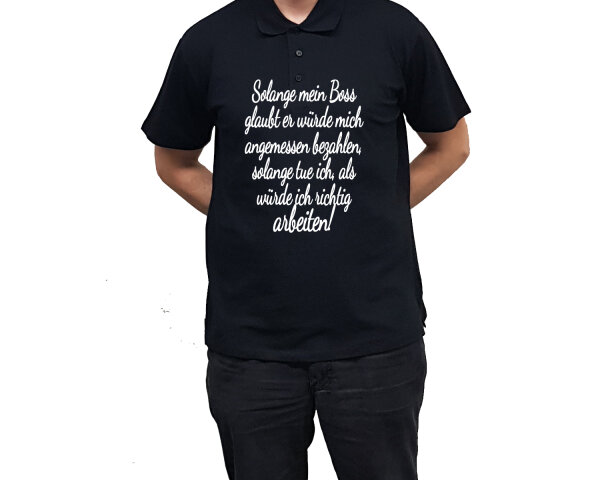 Poloshirt mit Druck Mein Boss