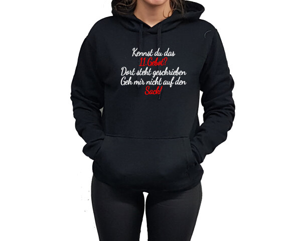 Hoodie mit Druck 11. Gebot