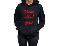 Hoodie Druck schwarz ist