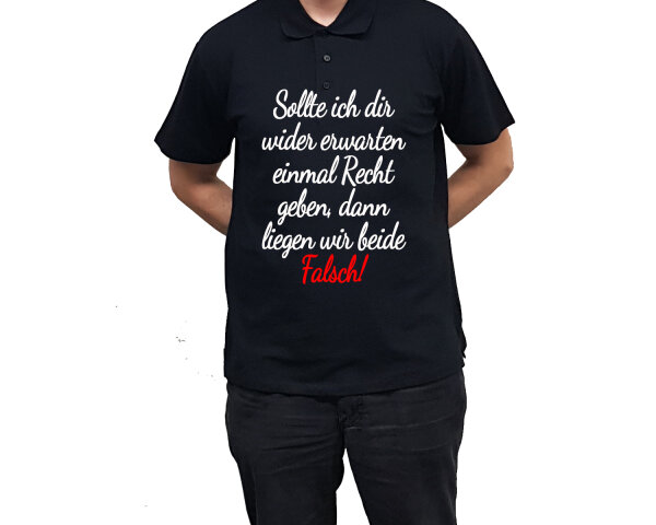 Poloshirt mit Druck Recht geben