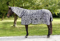 Fliegen- und Ekzemerdecke mit Halsteil Zebra