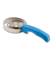 Federstriegel Edelstahl Azurblau