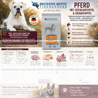 Pferd mit Süßkartoffel & Granatapfel